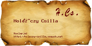Holéczy Csilla névjegykártya