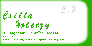 csilla holeczy business card